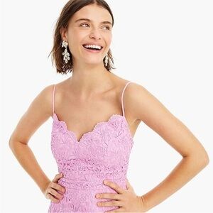 J. Crew Guipure Lace Spaghetti Strap dress